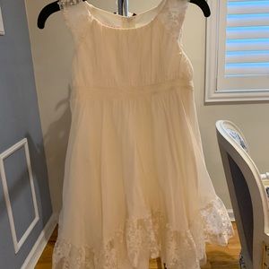 Cotton and lace formal dress